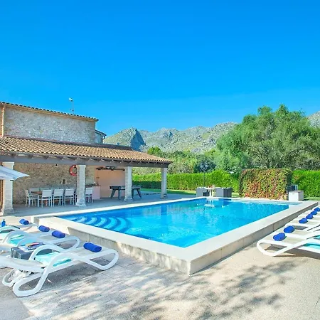 Finca Papa Pollensa Private Pool Games Room Sleeps 12 Mountain Views